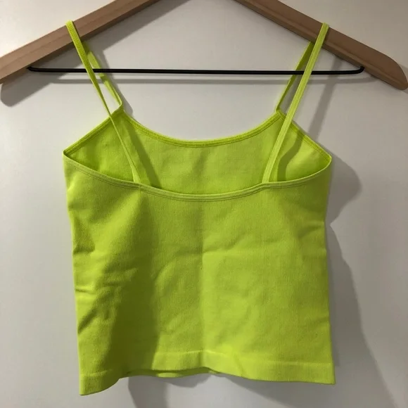 NEW Free People Seamless Crop Top Yellow - Picture 6 of 8